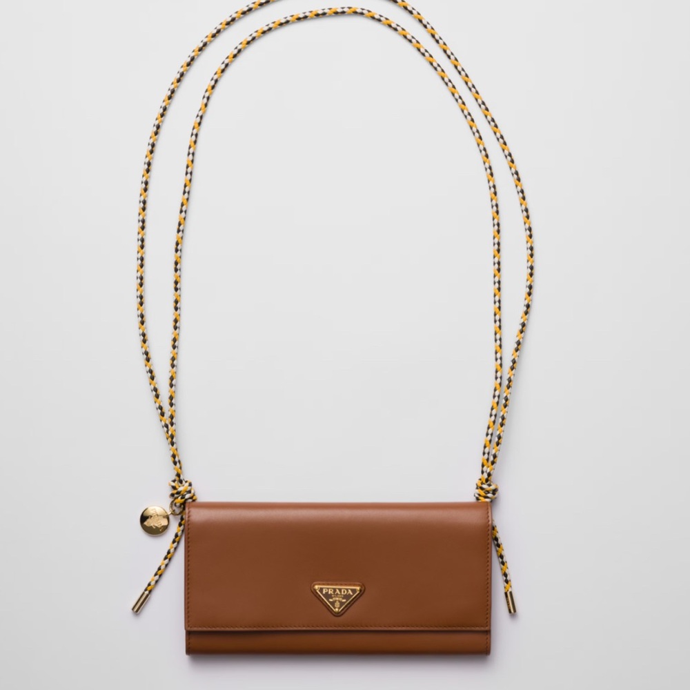 Prada Cognac Leather Crossbody Bag
